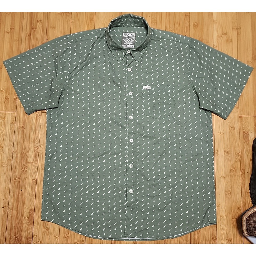Dixxon Flannel Company High Caliber Rifle Shirt Short Sleeve Button Up Men's XL